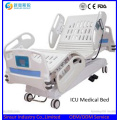 ISO / Ce approuvé hôpital électrique de luxe ICU lit d&#39;hôpital multifonction